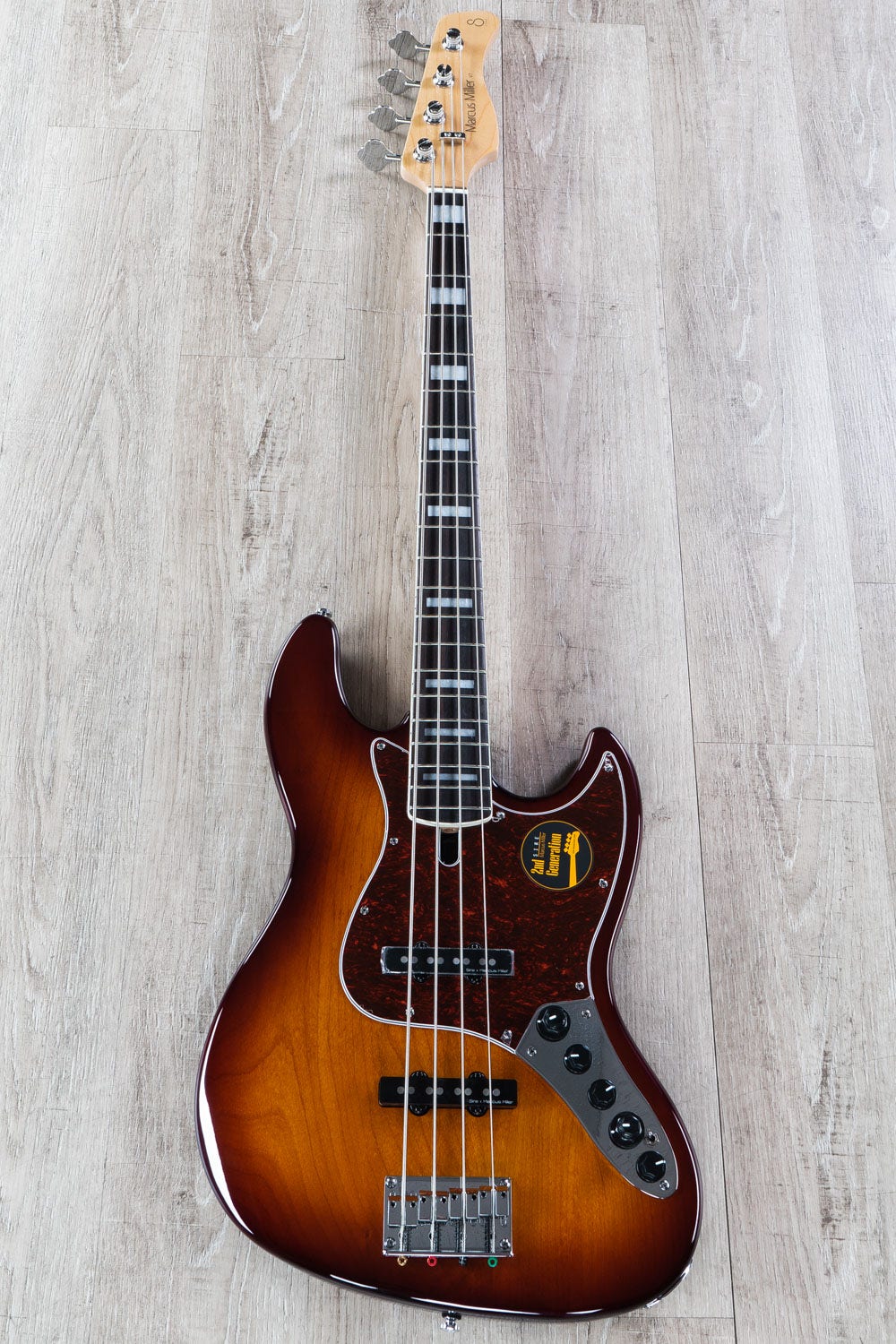 Sire Marcus Miller V7 2nd Gen Bass Guitar, Alder, TS Sunburst w/ Gig Bag