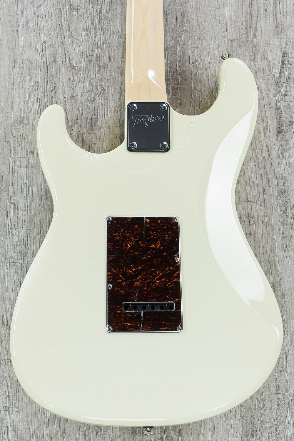 Tagima T-635 Classic Series Strat Style Electric Guitar, Rosewood Fingerboard - Vintage White with Tortoise