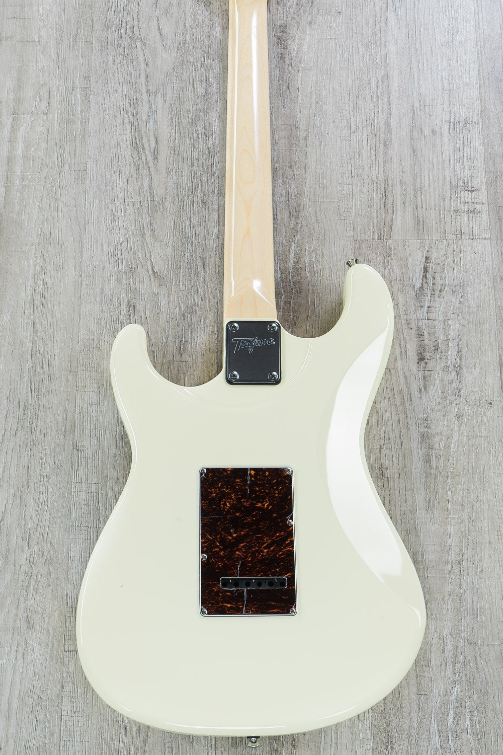 Tagima T-635 Classic Series Strat Style Electric Guitar, Rosewood Fingerboard - Vintage White with Tortoise