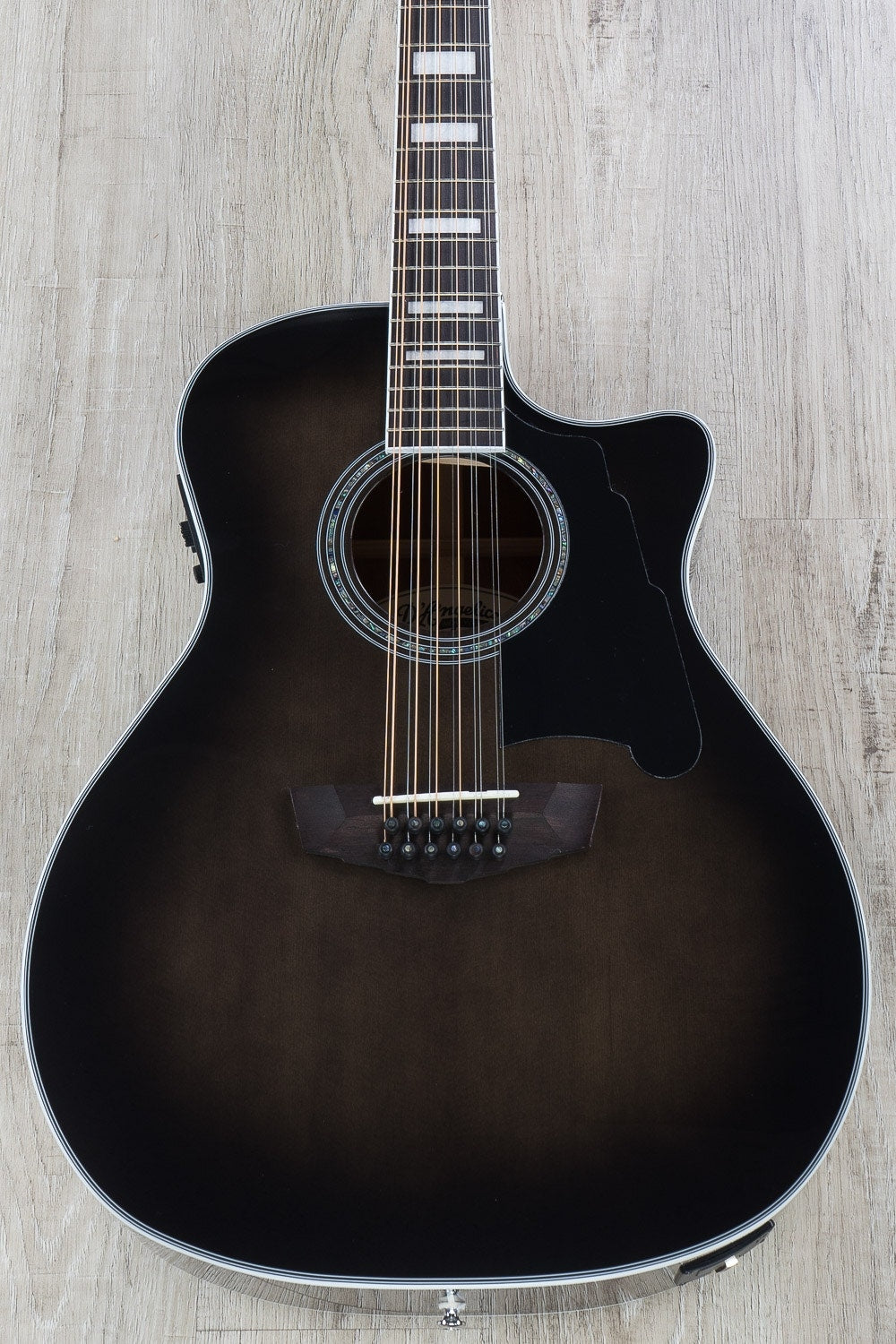 D'Angelico Premier Fulton 12-String Acoustic-Electric Guitar - Grey Black