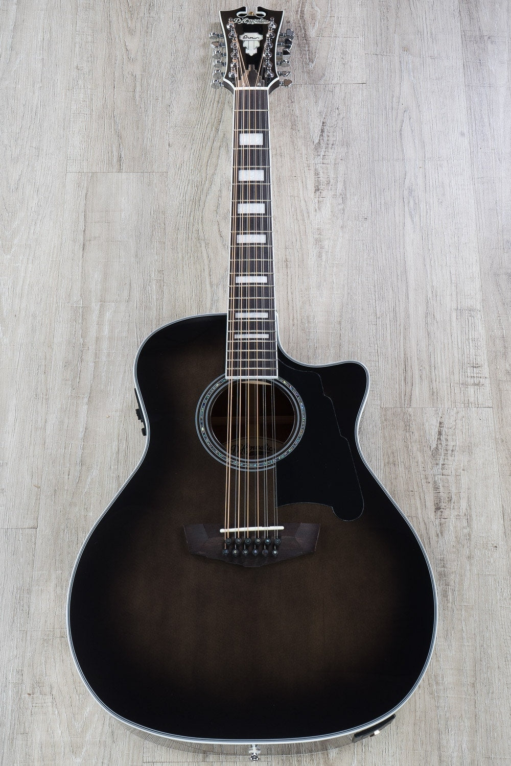 D'Angelico Premier Fulton 12-String Acoustic-Electric Guitar - Grey Black