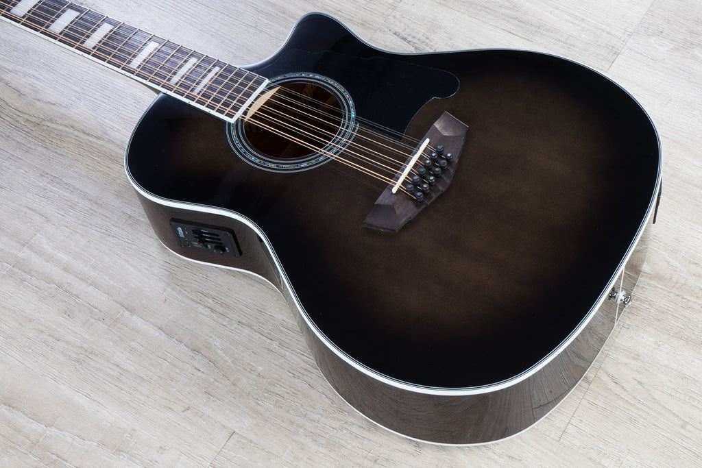 D'Angelico Premier Fulton 12-String Acoustic-Electric Guitar - Grey Black