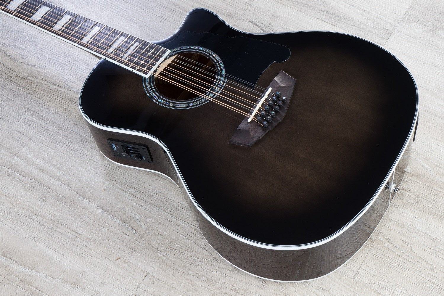 D'Angelico Premier Fulton 12-String Acoustic-Electric Guitar - Grey Black