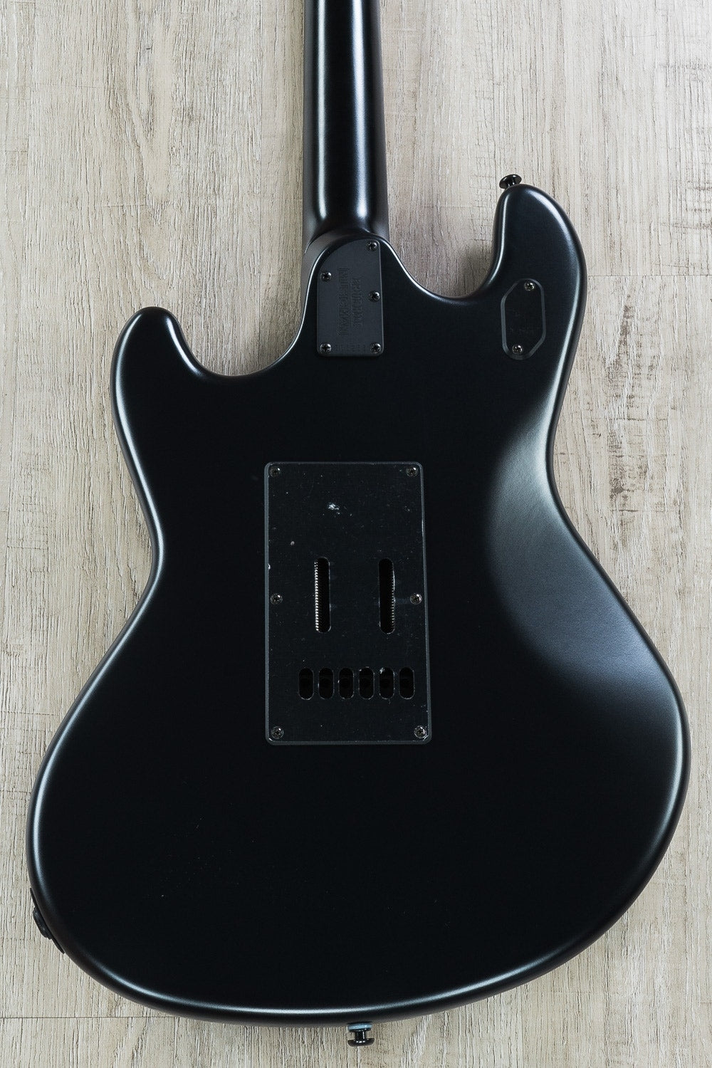 Ernie Ball Music Man StingRay HH Electric Guitar, Ebony Fingerboard, Hard Case - Stealth Black
