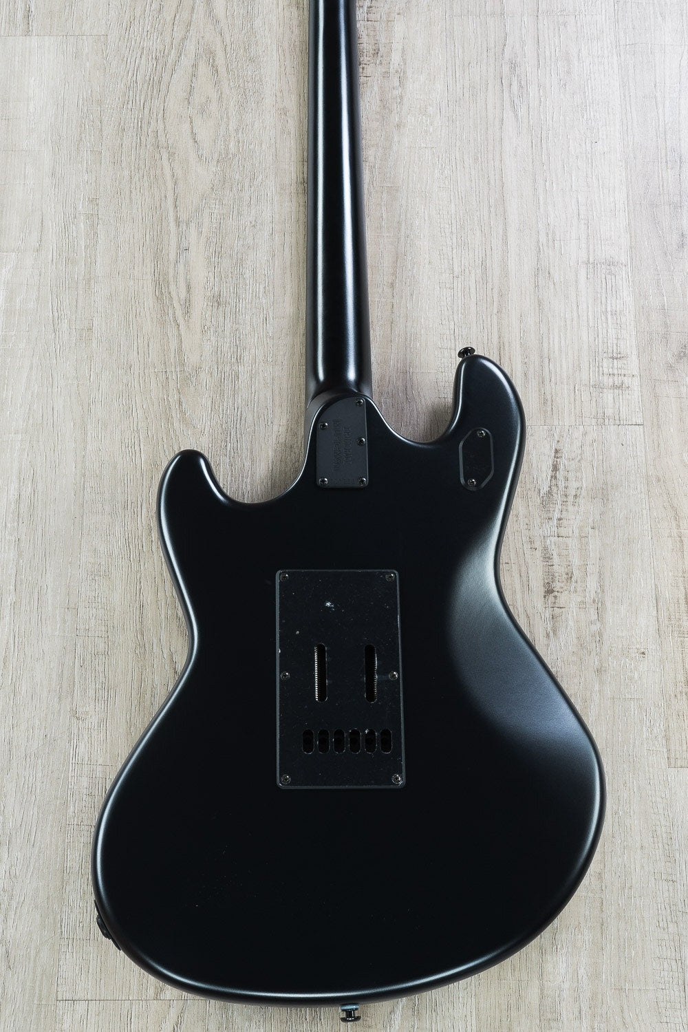 Ernie Ball Music Man StingRay HH Electric Guitar, Ebony Fingerboard, Hard Case - Stealth Black