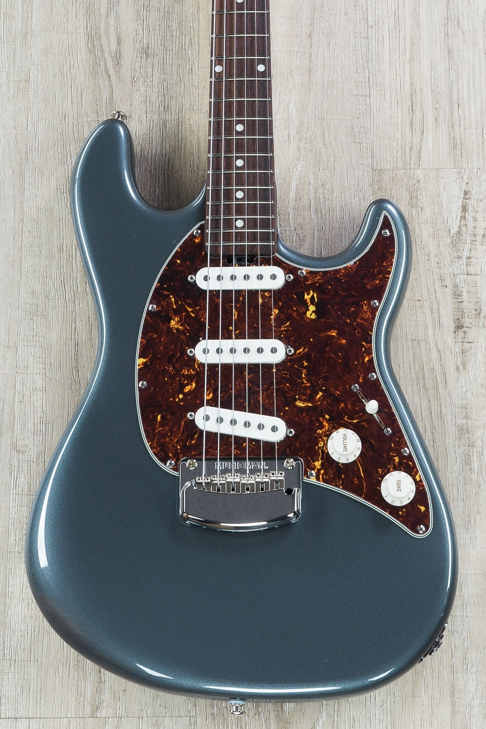 Ernie Ball Music Man Cutlass SSS Electric Guitar, Roasted Maple Neck, Hard Case - Charcoal Frost