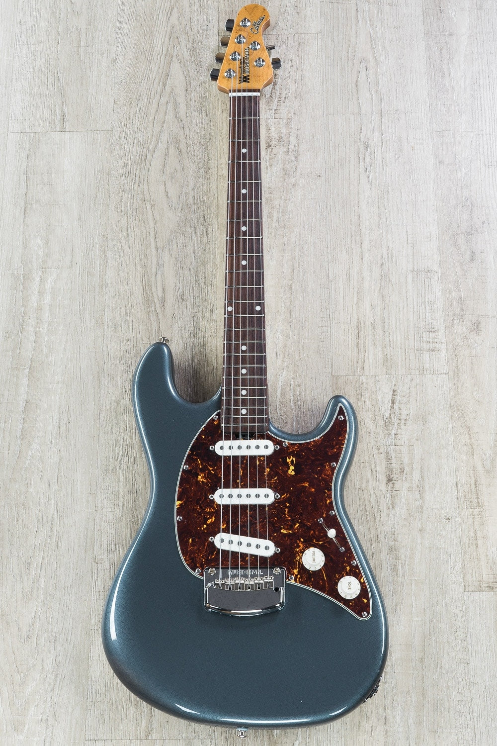 Ernie Ball Music Man Cutlass SSS Electric Guitar, Roasted Maple Neck, Hard Case - Charcoal Frost