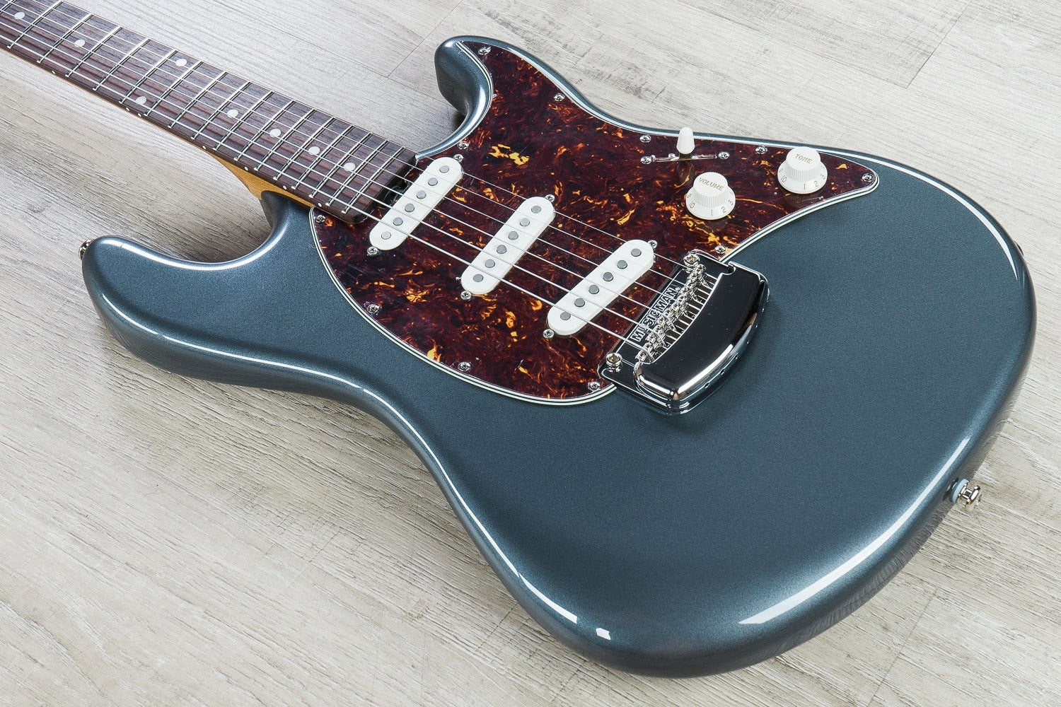 Ernie Ball Music Man Cutlass SSS Electric Guitar, Roasted Maple Neck, Hard Case - Charcoal Frost