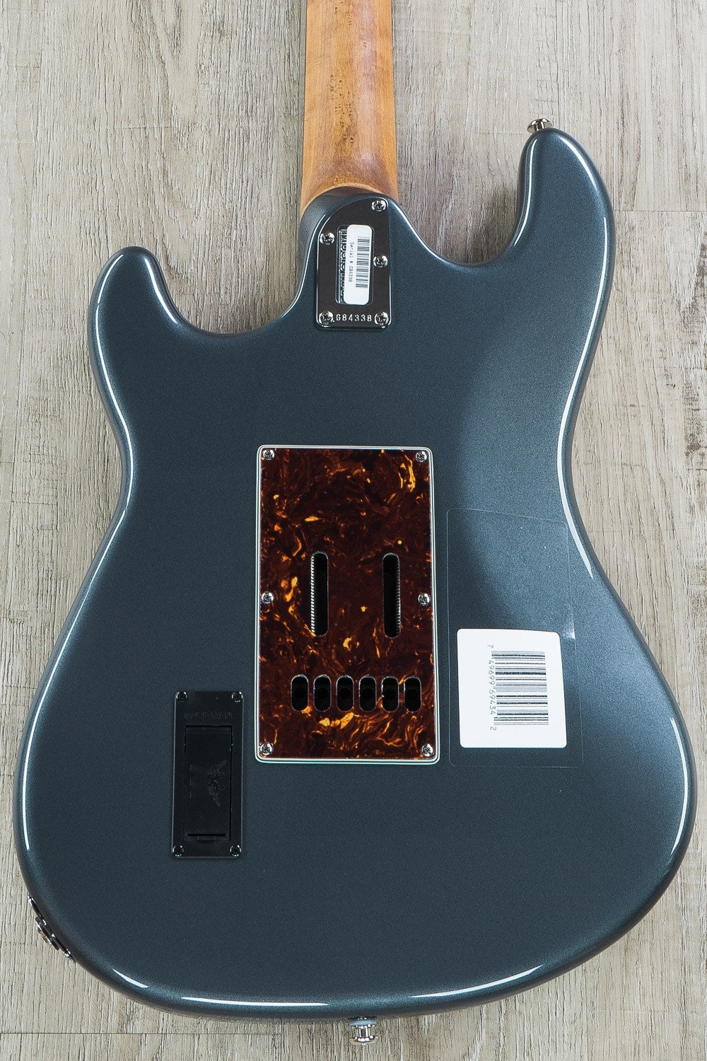 Ernie Ball Music Man Cutlass SSS Electric Guitar, Roasted Maple Neck, Hard Case - Charcoal Frost
