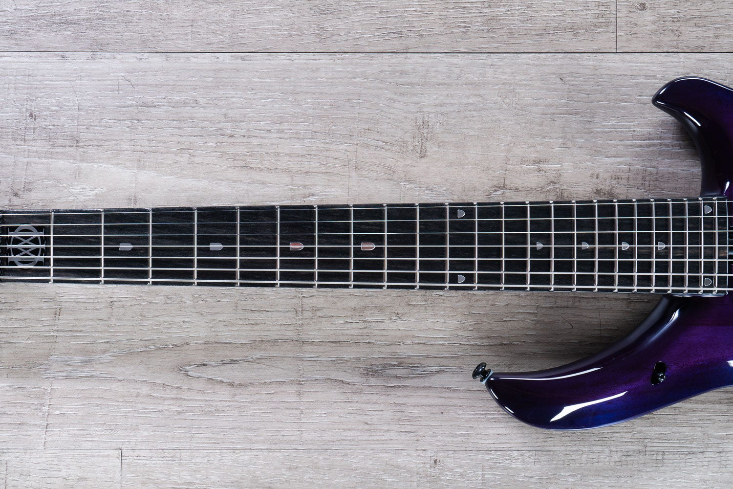 Ernie Ball Music Man Monarchy Series Majesty 7 - 7-String Electric Guitar, Ebony Fretboard, Hard Case - Majestic Purple