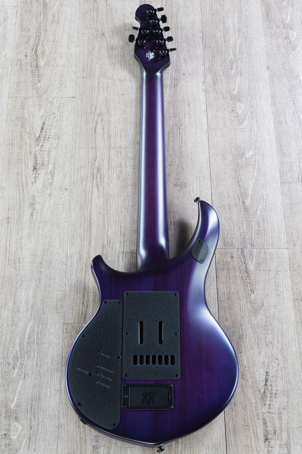 Ernie Ball Music Man Monarchy Series Majesty 7 - 7-String Electric Guitar, Ebony Fretboard, Hard Case - Majestic Purple