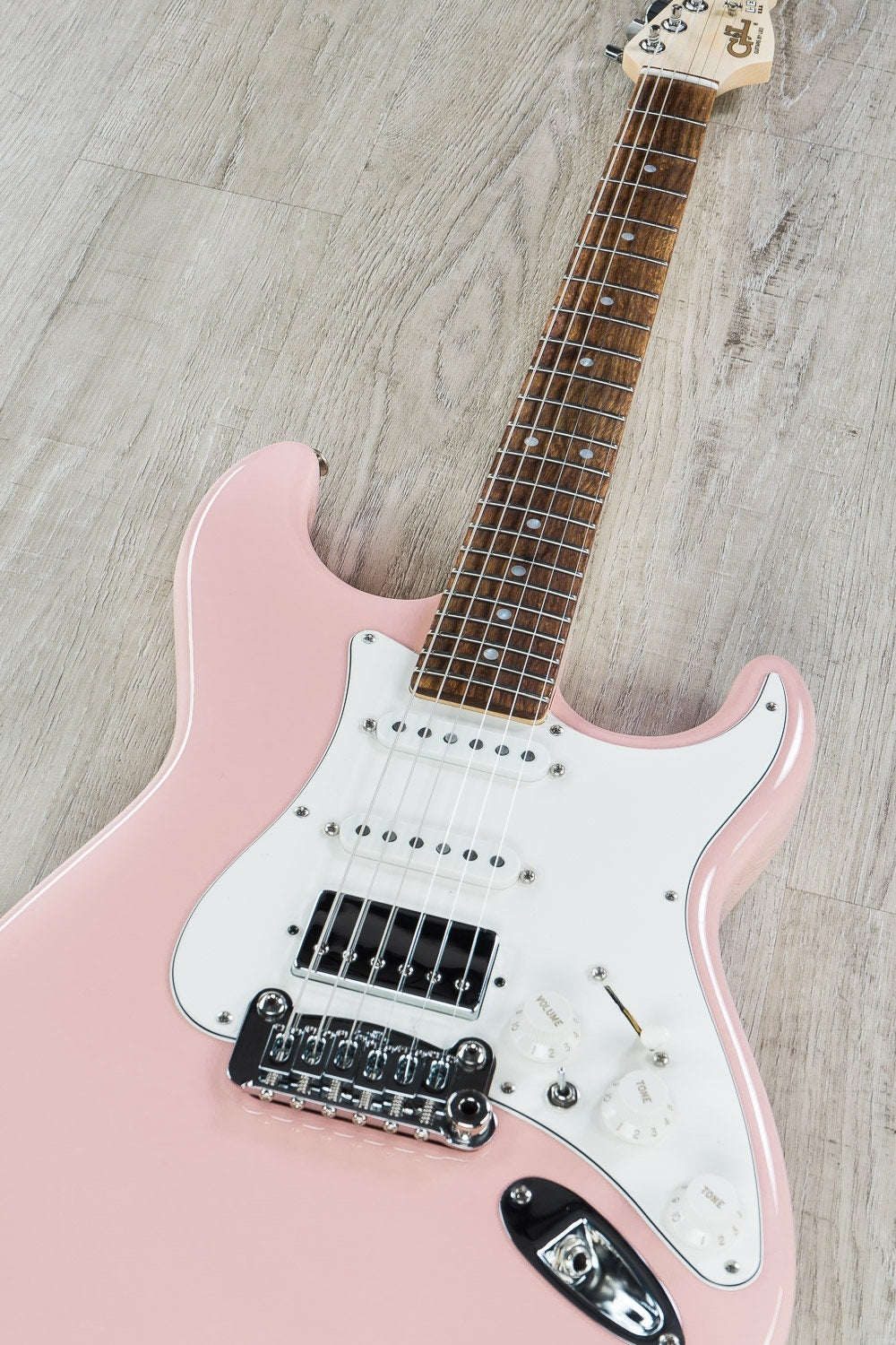 G&L USA Legacy HSS Electric Guitar, Caribbean Rosewood Fingerboard, Hard Case - Shell Pink