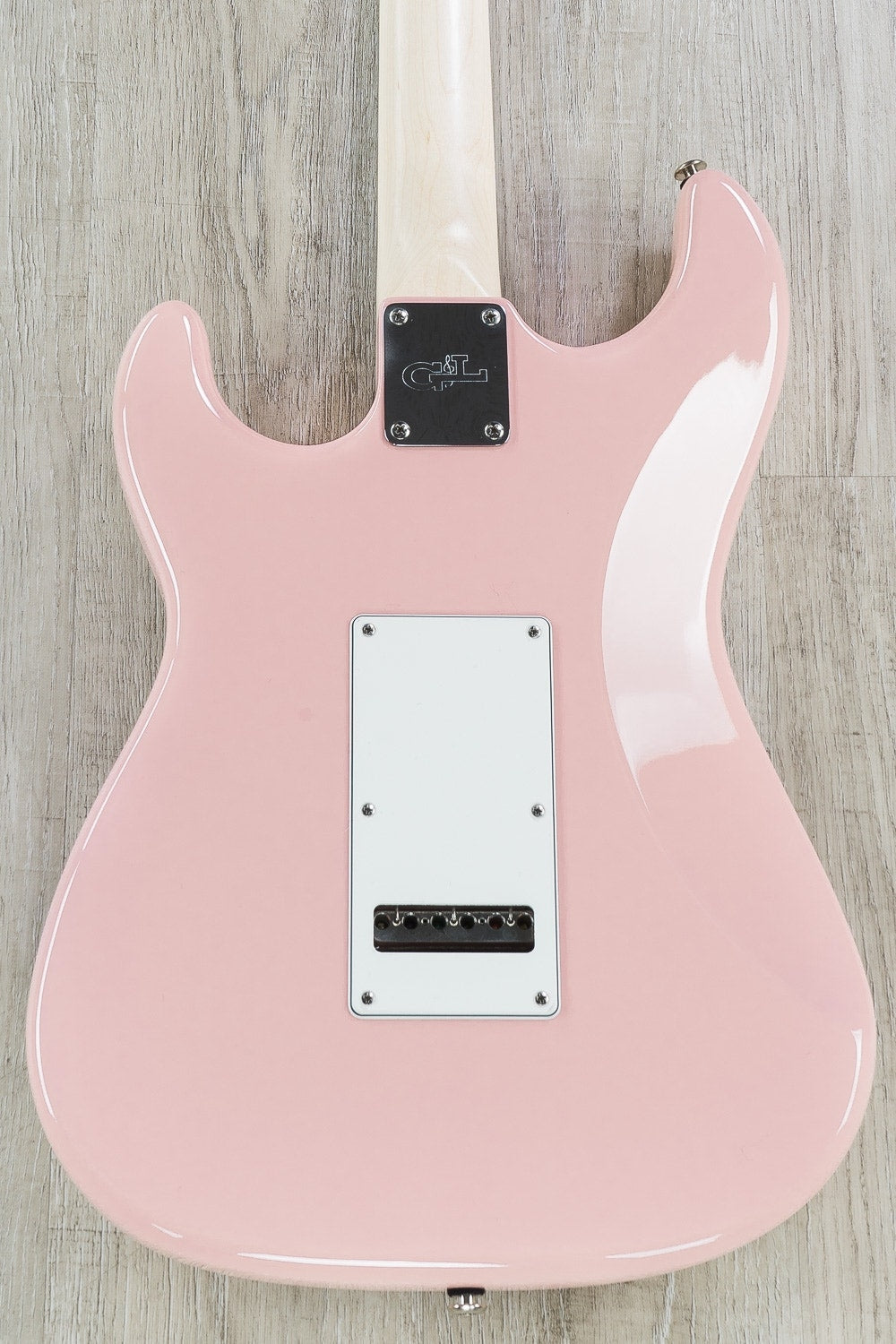 G&L USA Legacy HSS Electric Guitar, Caribbean Rosewood Fingerboard, Hard Case - Shell Pink