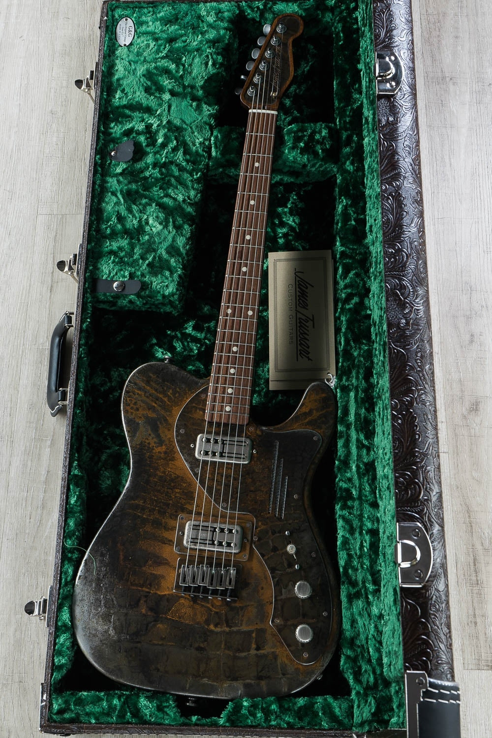 James Trussart Custom Guitars Rust O Matic Gator Deluxe SteelCaster Electric Guitar with Hard Case