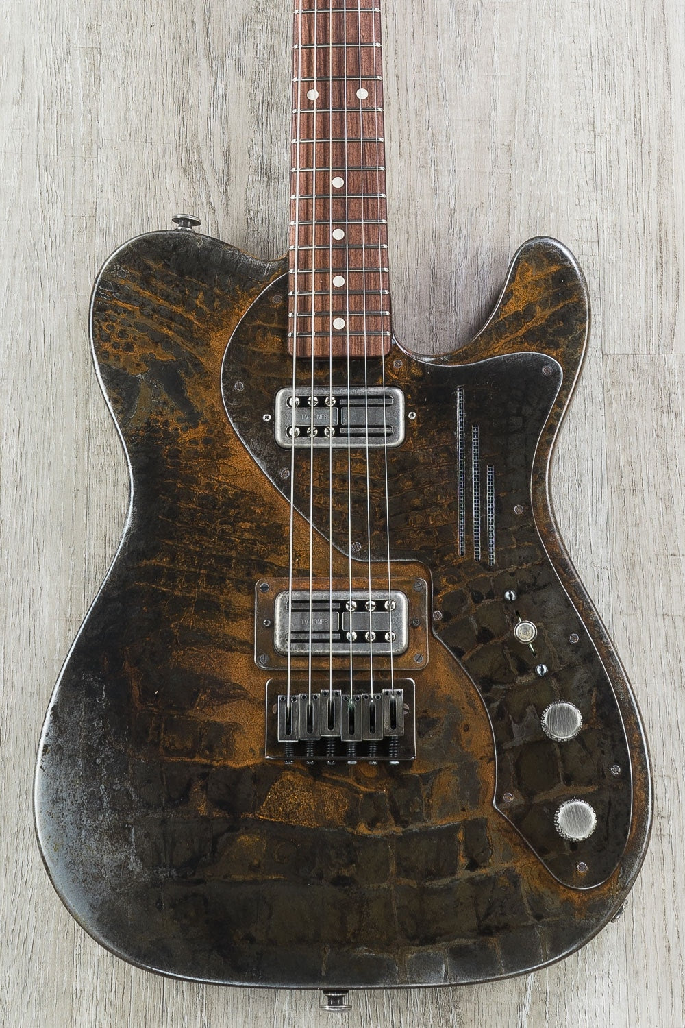 James Trussart Custom Guitars Rust O Matic Gator Deluxe SteelCaster Electric Guitar with Hard Case