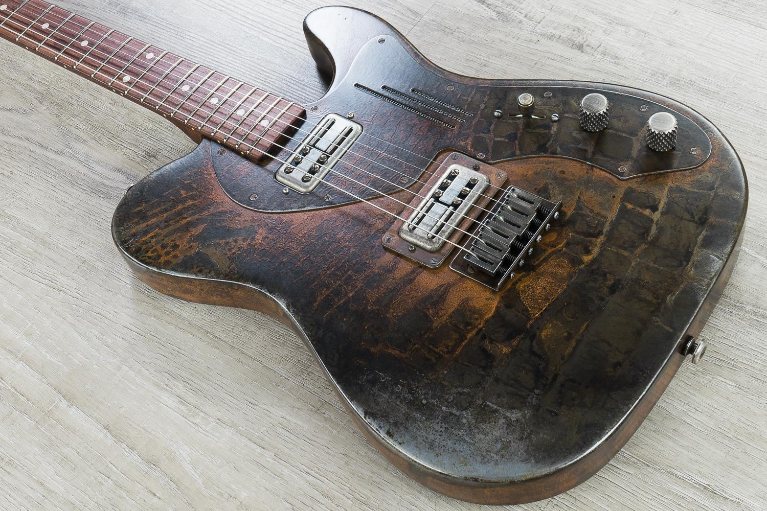 James Trussart Custom Guitars Rust O Matic Gator Deluxe SteelCaster Electric Guitar with Hard Case