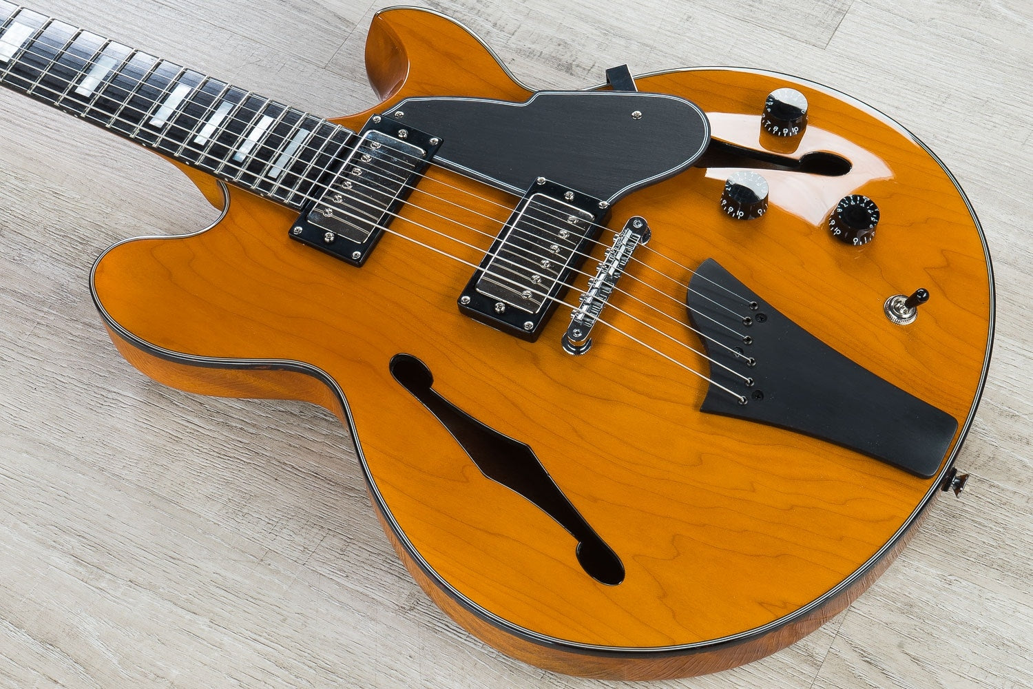 Fret King FKV3JE Black Label John Etheridge Electric Guitar - Honey