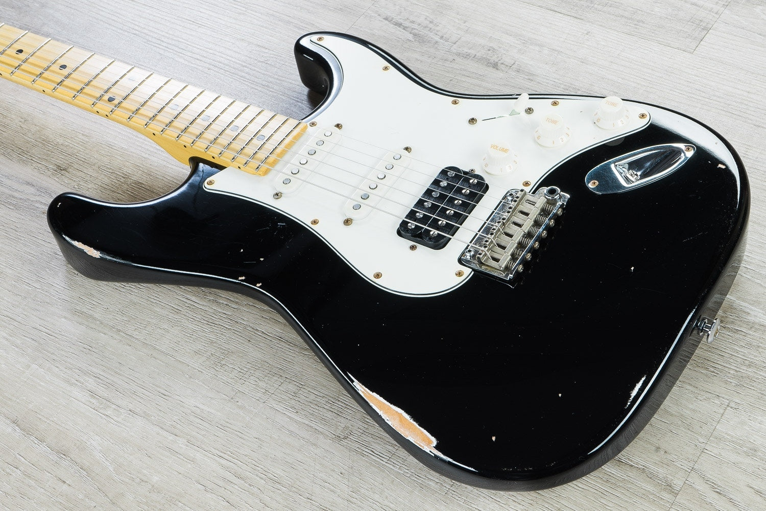 Suhr Classic Antique HSS Electric Guitar, Black, Tinted Maple Fretboard, SSCII Noise Reduction