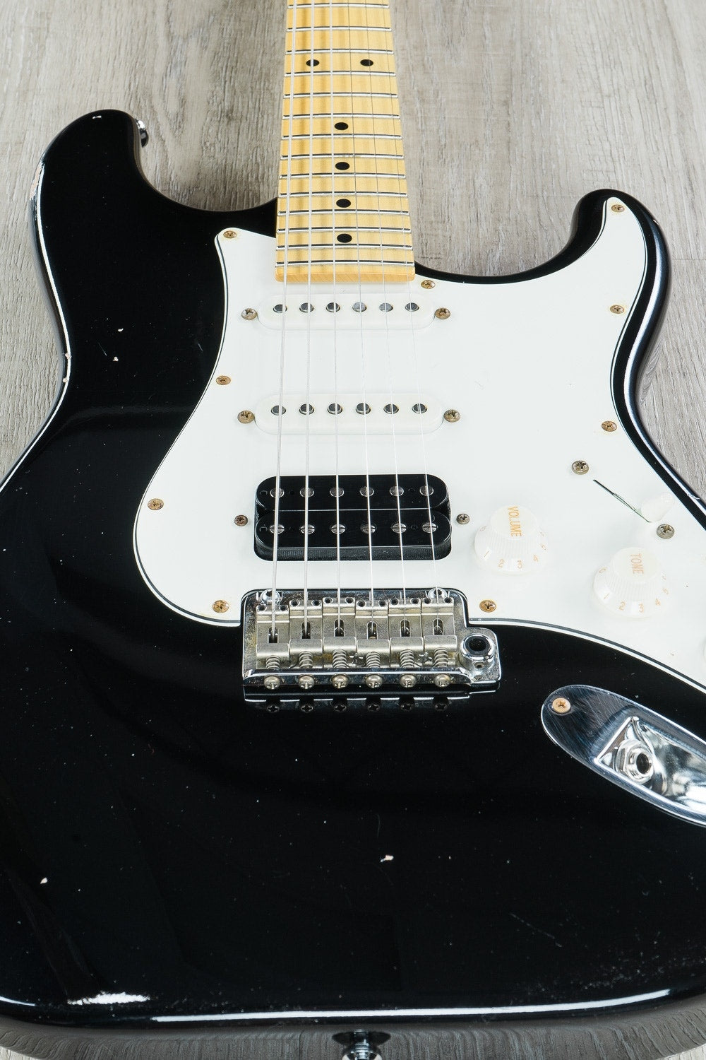 Suhr Classic Antique HSS Electric Guitar, Black, Tinted Maple Fretboard, SSCII Noise Reduction
