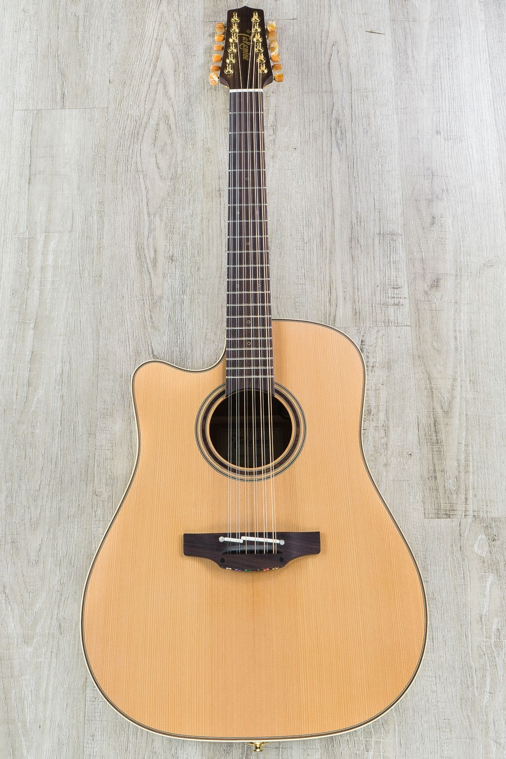 Takamine P3DC-12 12-String Dreadnought Acoustic-Electric Guitar, Left-Handed, Hard Case - Natural (B-Stock)