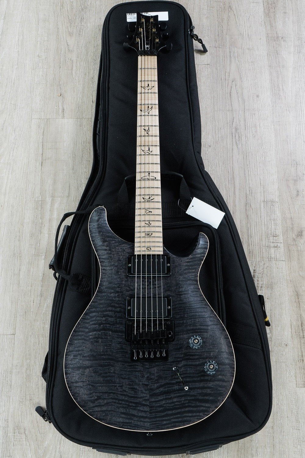 PRS Paul Reed Smith "Floyd" CE24 Limited Edition Dustie Waring Electric Guitar, Pattern Thin, Gig Bag -  Grey Black Satin