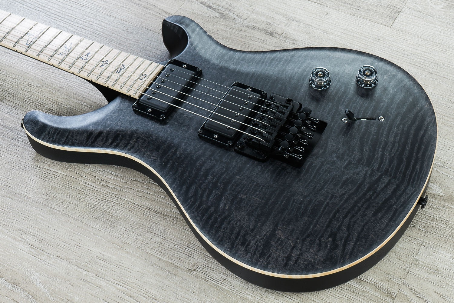 PRS Paul Reed Smith "Floyd" CE24 Limited Edition Dustie Waring Electric Guitar, Pattern Thin, Gig Bag -  Grey Black Satin
