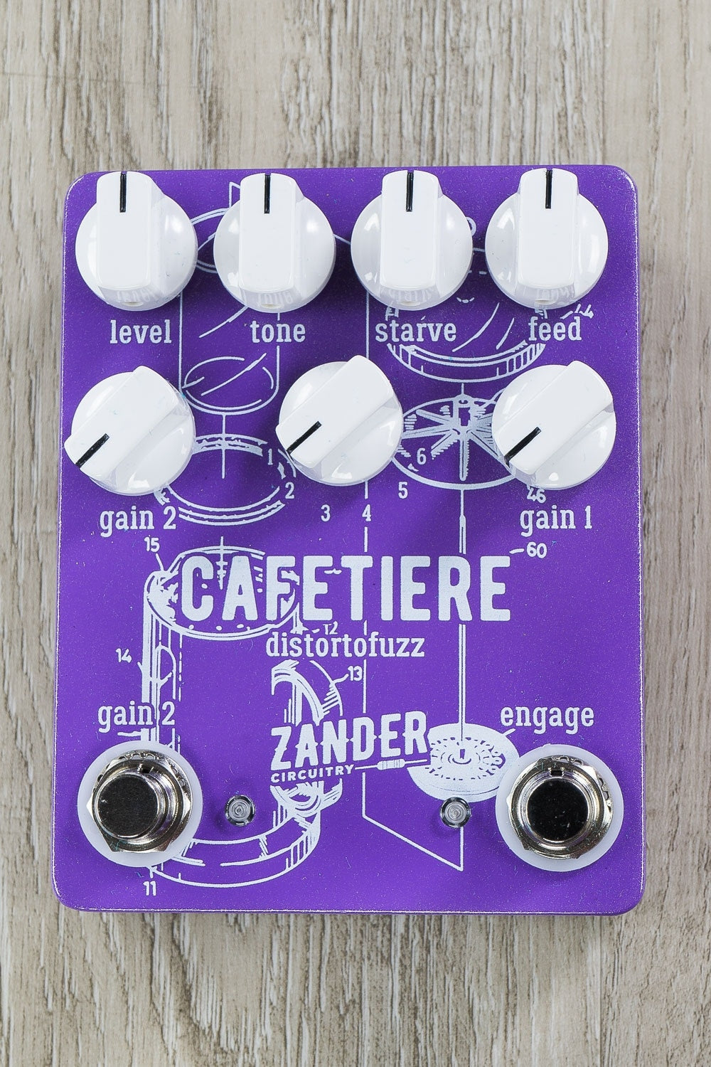 Zander Circuitry Cafetiere Distortofuzz Distortion / Fuzz Guitar Effects Pedal