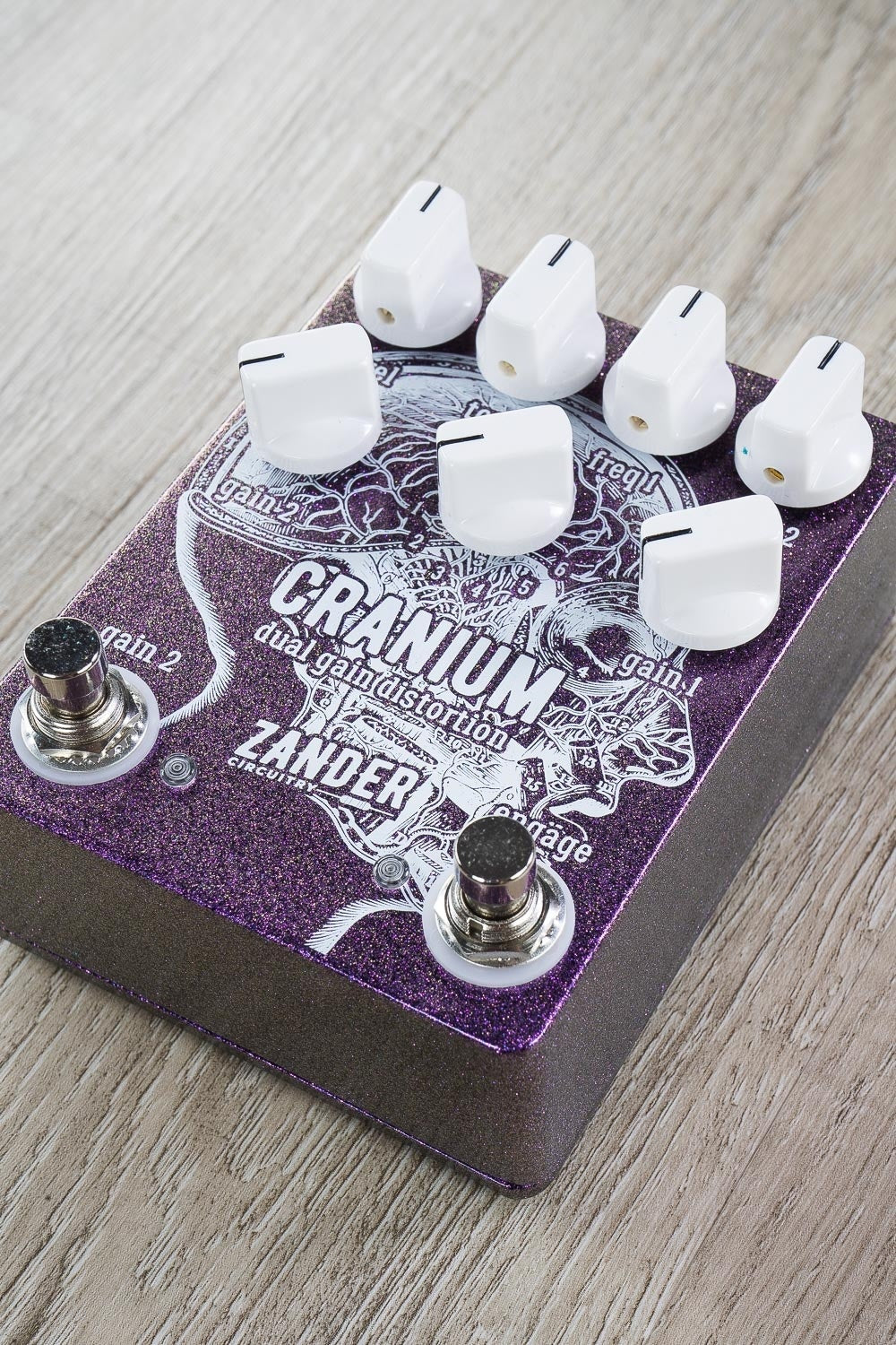 Zander Circuitry Cranium Dual Gain Distortion Guitar Effects Pedal
