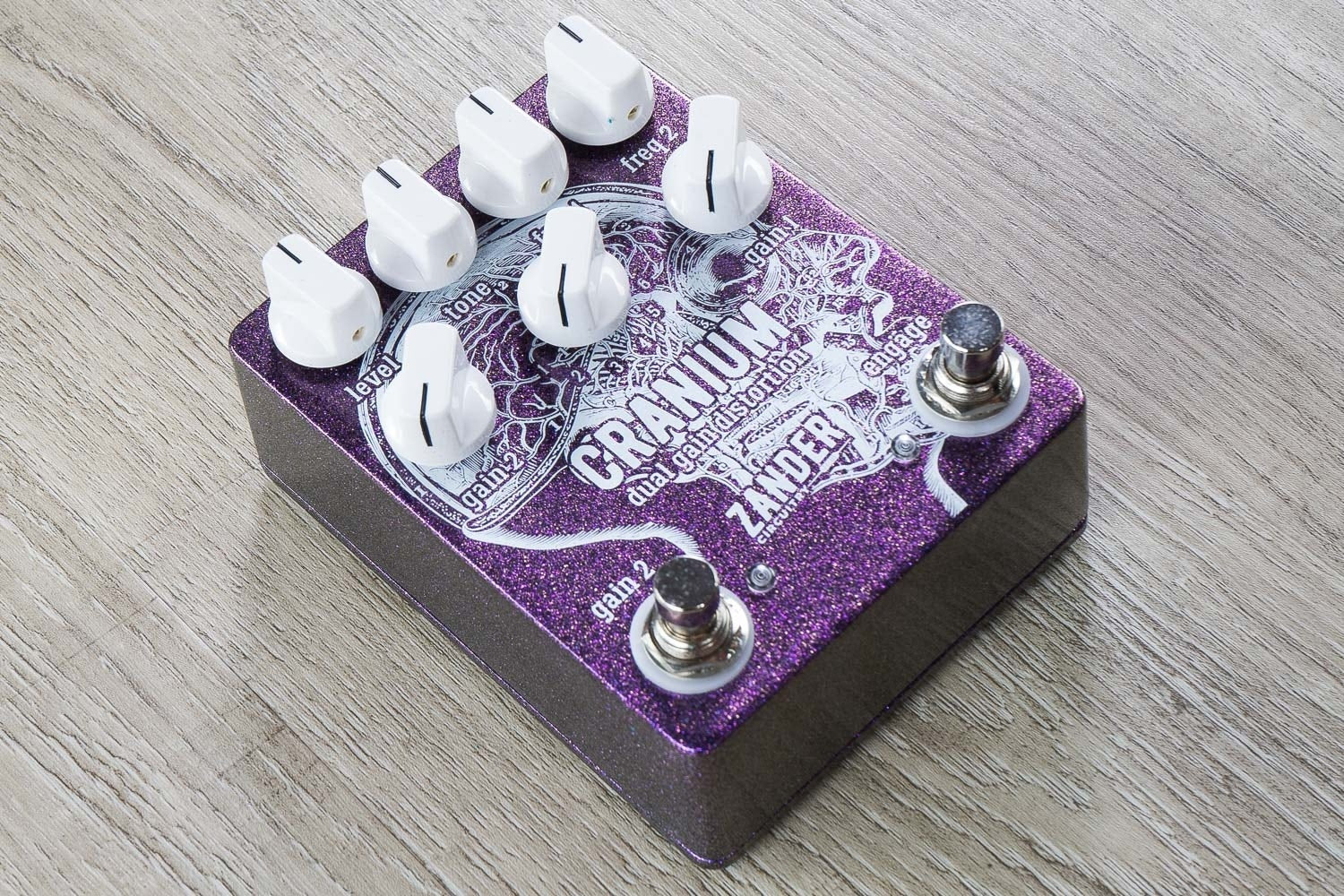 Zander Circuitry Cranium Dual Gain Distortion Guitar Effects Pedal