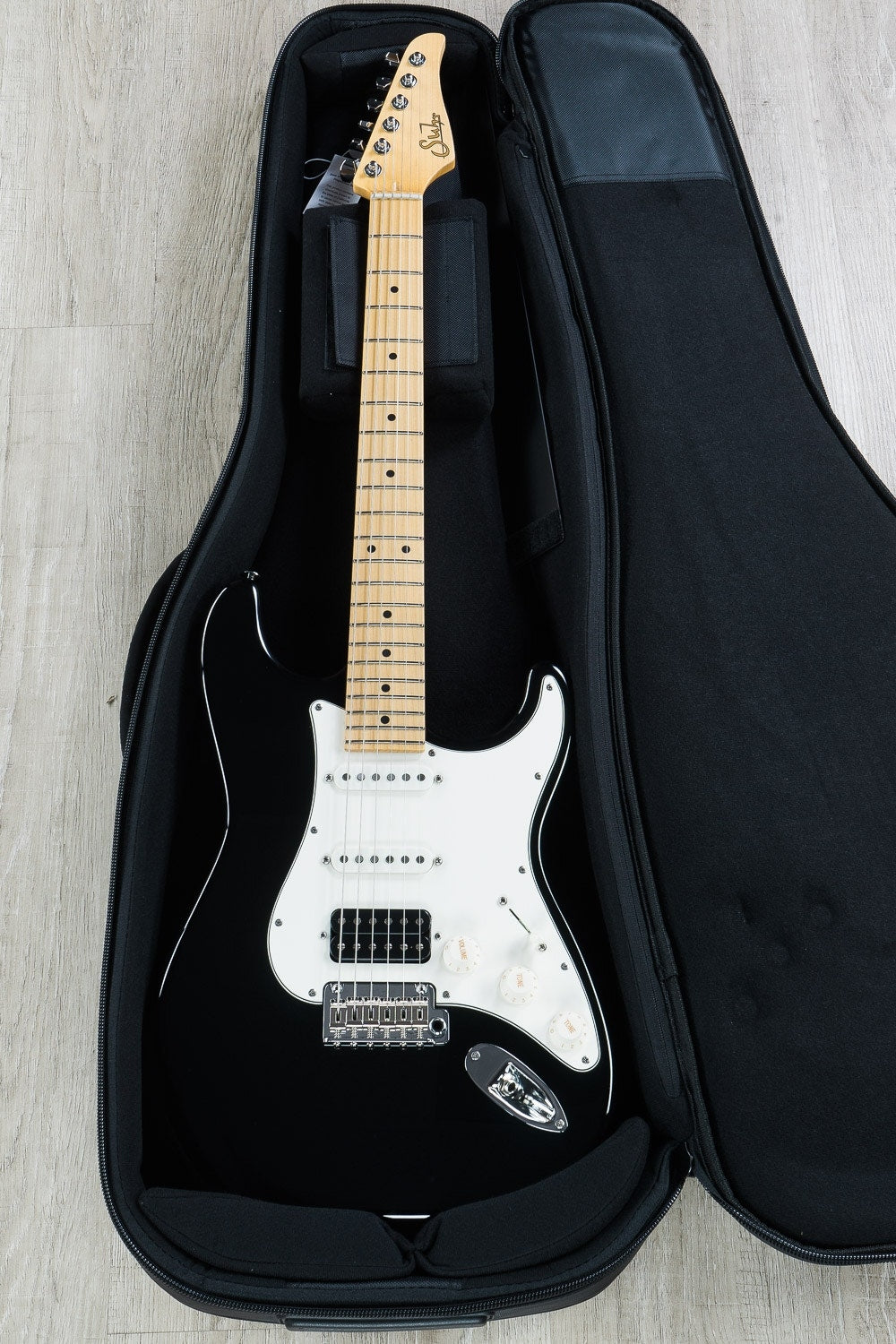Suhr Classic Pro Tinted Maple Fingerboard HSS Electric Guitar (Black)