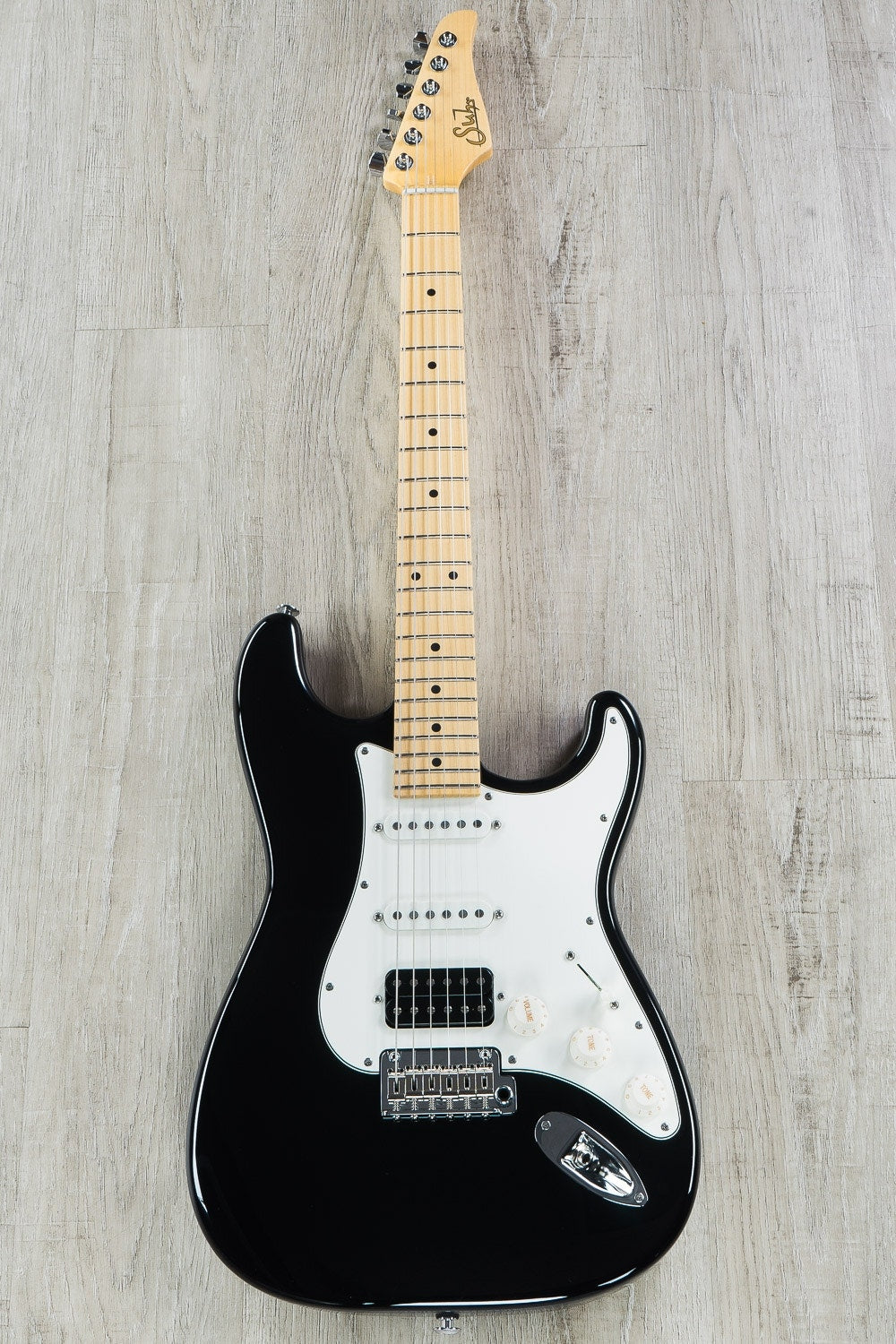 Suhr Classic Pro Tinted Maple Fingerboard HSS Electric Guitar (Black)