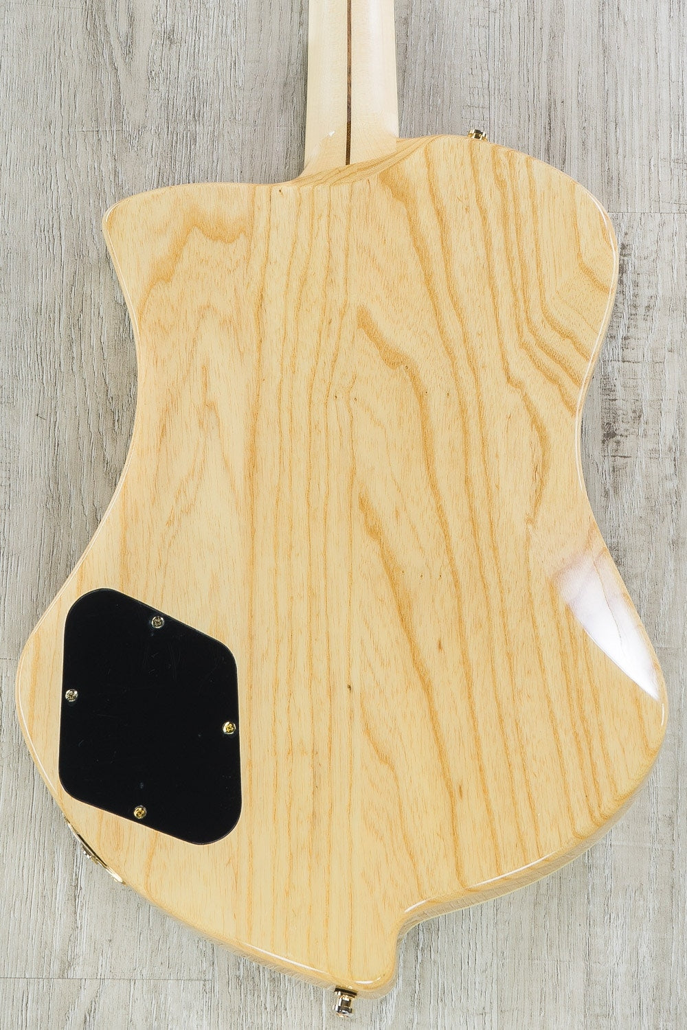 D'Angelico Deluxe Ludlow Solidbody Electric Guitar, Hard Case - Natural Swamp Ash