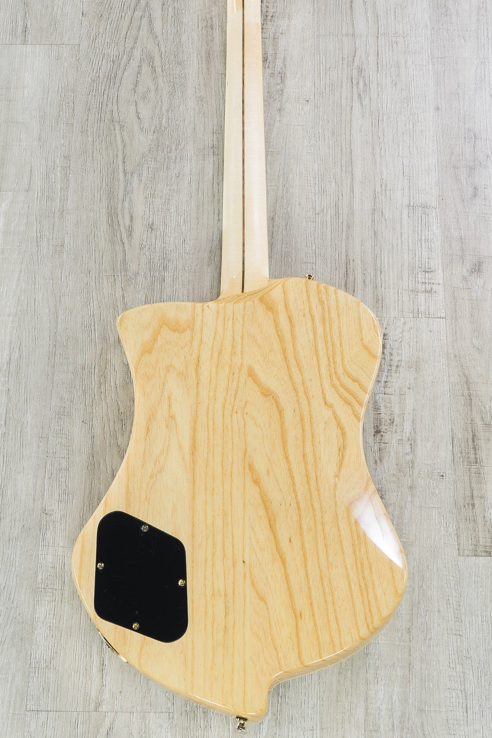 D'Angelico Deluxe Ludlow Solidbody Electric Guitar, Hard Case - Natural Swamp Ash