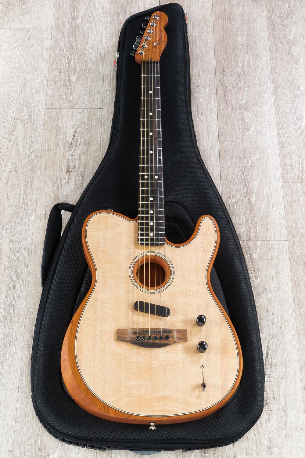 Fender American Acoustasonic Telecaster Acoustic Guitar, Ebony Fingerboard, Natural