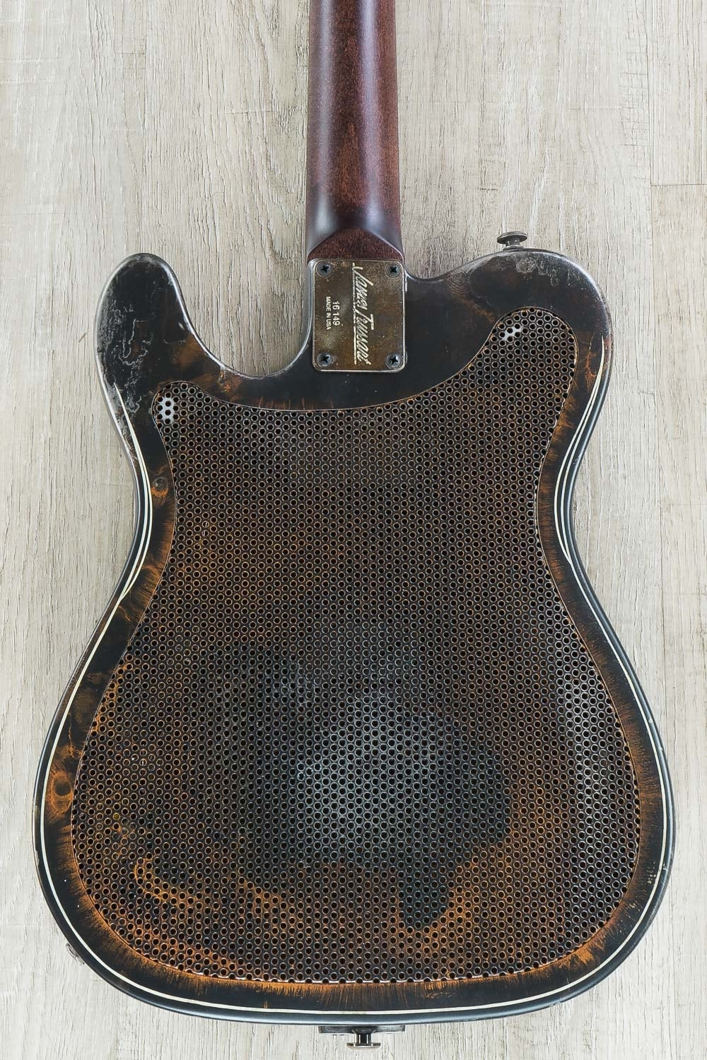James Trussart Custom Guitars Rust on Cream Roses Pinstripe Deluxe SteelCaster Electric Guitar with Hard Case