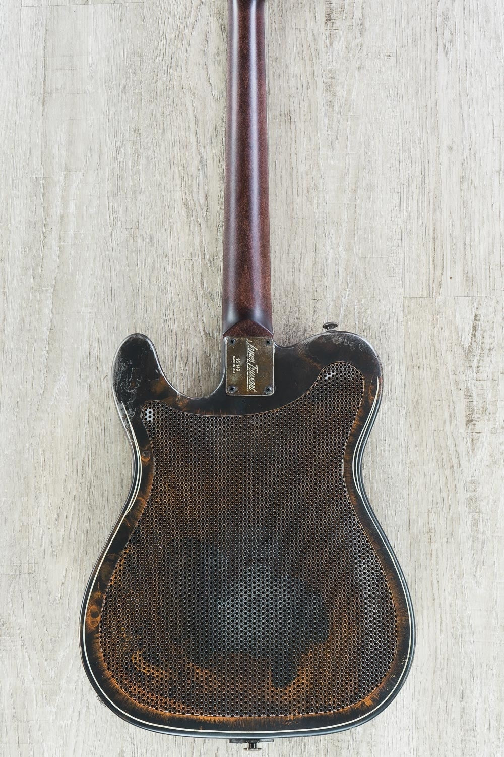 James Trussart Custom Guitars Rust on Cream Roses Pinstripe Deluxe SteelCaster Electric Guitar with Hard Case