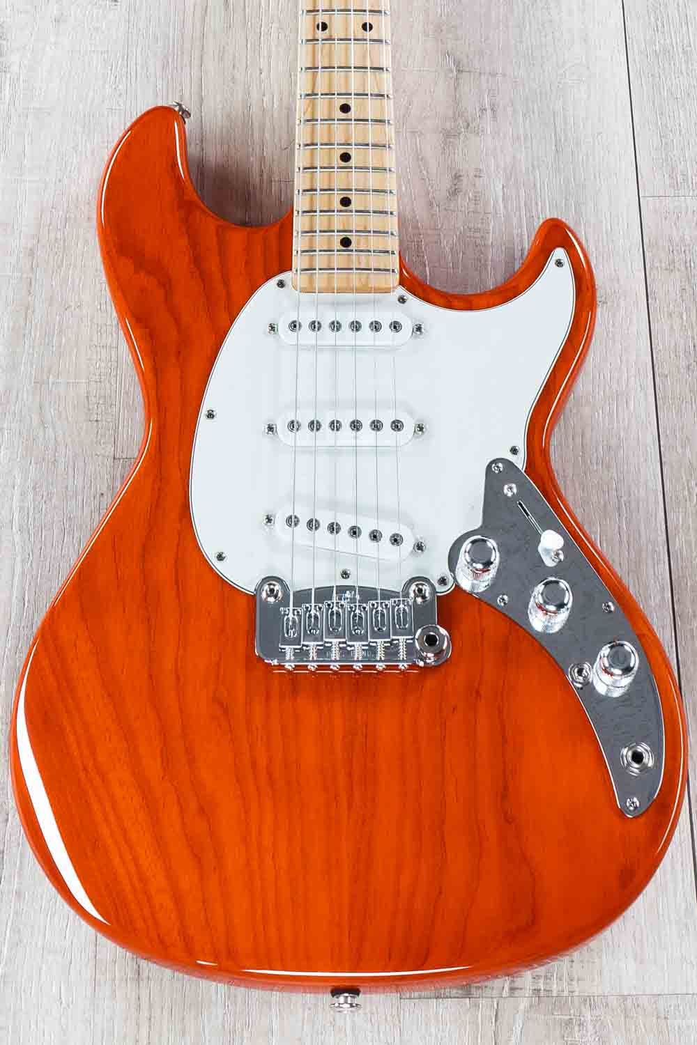G&L Guitars Fullerton Deluxe Skyhawk Electric Guitar, Maple Fingerboard, Clear Orange
