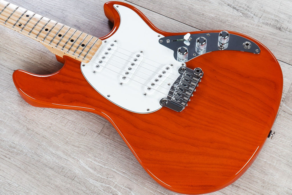 G&L Guitars Fullerton Deluxe Skyhawk Electric Guitar, Maple Fingerboard, Clear Orange