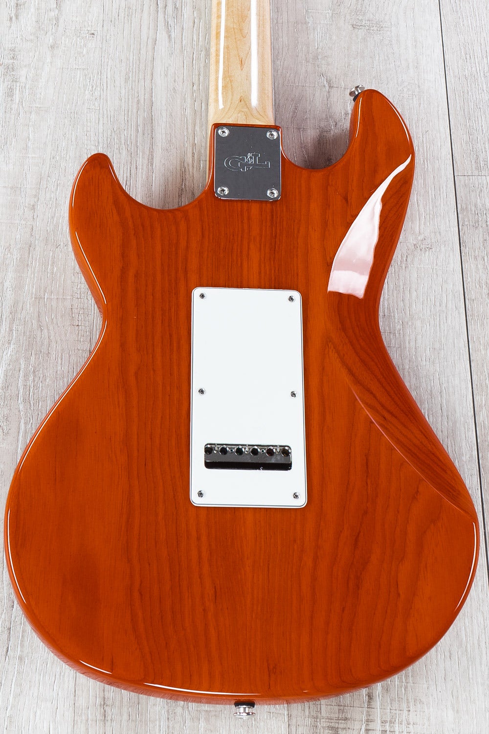 G&L Guitars Fullerton Deluxe Skyhawk Electric Guitar, Maple Fingerboard, Clear Orange