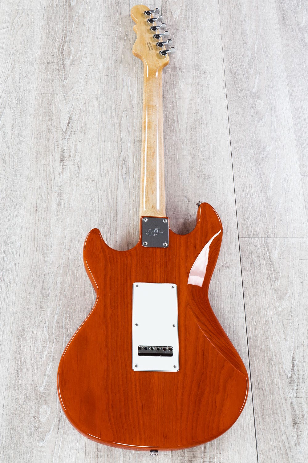G&L Guitars Fullerton Deluxe Skyhawk Electric Guitar, Maple Fingerboard, Clear Orange