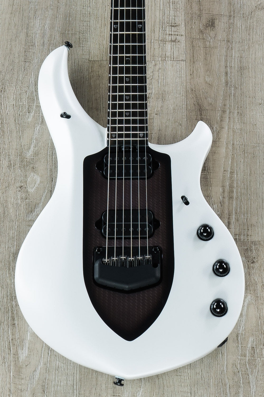 Ernie Ball Music Man John Petrucci Majesty 6-String Electric Guitar, Polished Ebony Fretboard - Glacial Frost
