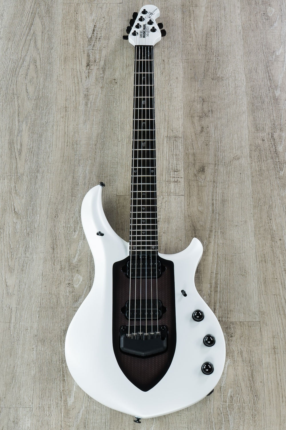 Ernie Ball Music Man John Petrucci Majesty 6-String Electric Guitar, Polished Ebony Fretboard - Glacial Frost
