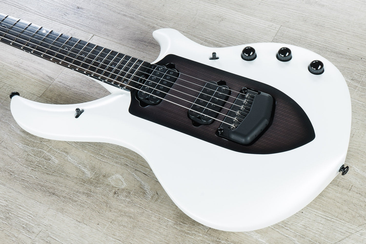 Ernie Ball Music Man John Petrucci Majesty 6-String Electric Guitar, Polished Ebony Fretboard - Glacial Frost