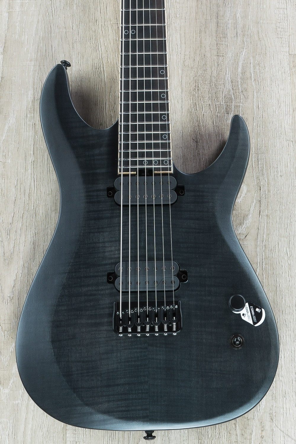 Schecter Keith Merrow KM-7 MK-II 7-String Electric Guitar, Flamed Maple Top - See-Thru Black Pearl