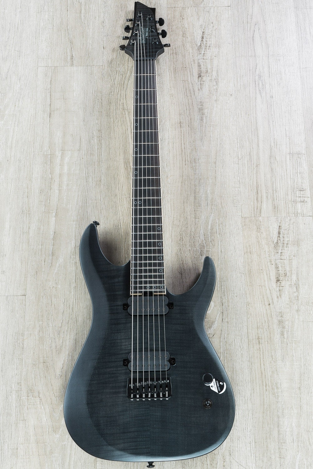 Schecter Keith Merrow KM-7 MK-II 7-String Electric Guitar, Flamed Maple Top - See-Thru Black Pearl