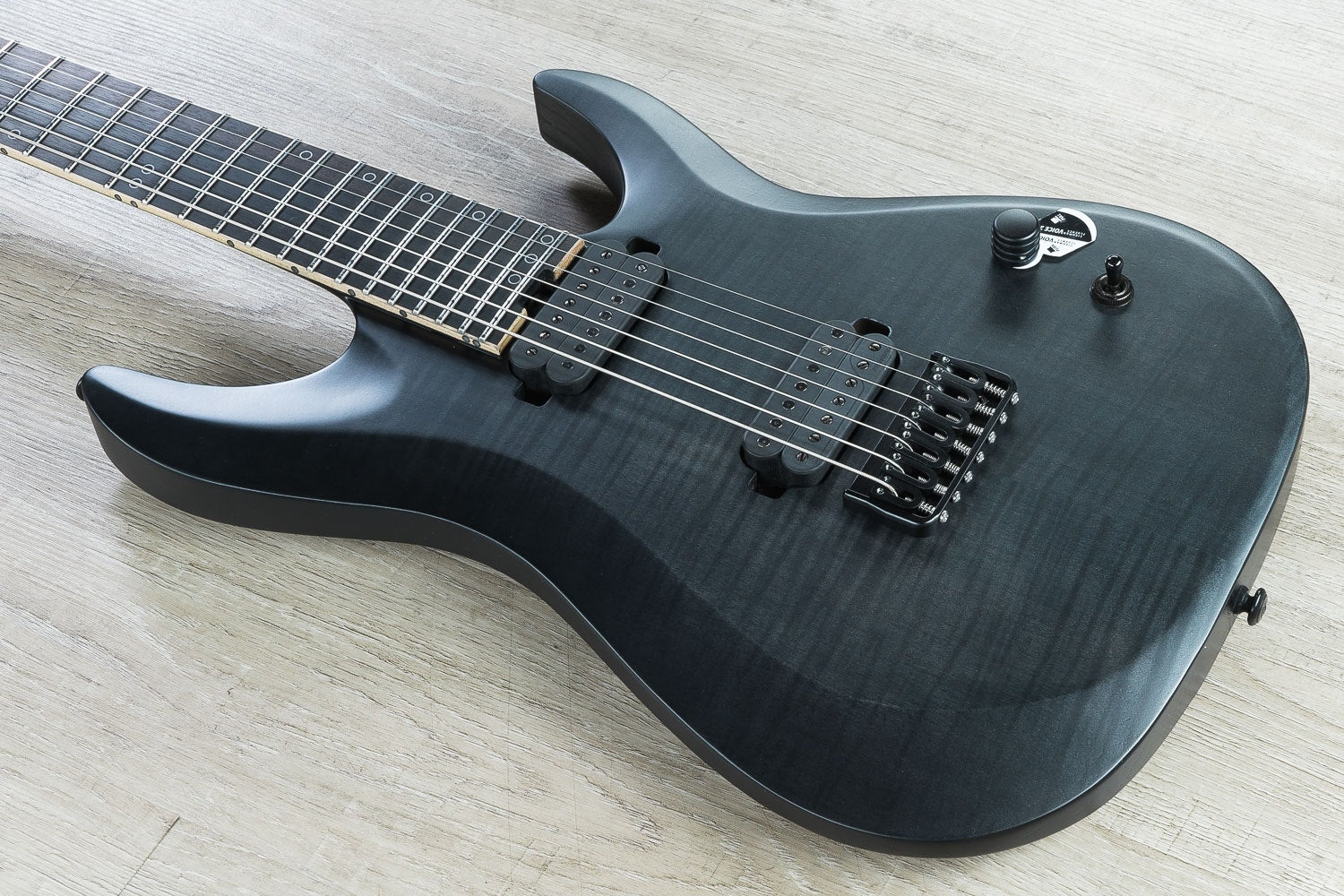 Schecter Keith Merrow KM-7 MK-II 7-String Electric Guitar, Flamed Maple Top - See-Thru Black Pearl