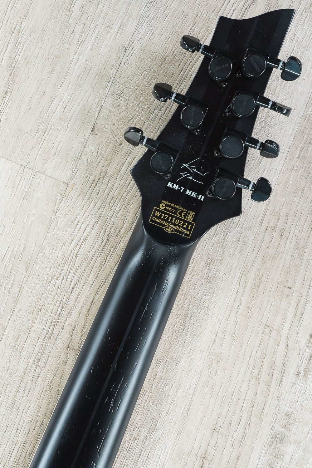Schecter Keith Merrow KM-7 MK-II 7-String Electric Guitar, Flamed Maple Top - See-Thru Black Pearl