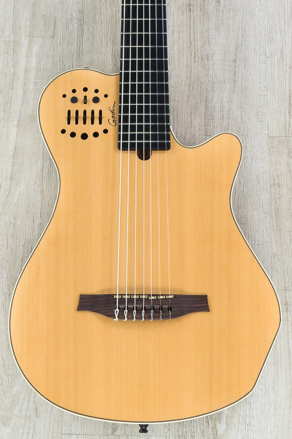 Godin Multiac Encore Grand Concert SA 7-String Acoustic-Electric Guitar with Gig Bag - Natural (B-STOCK)