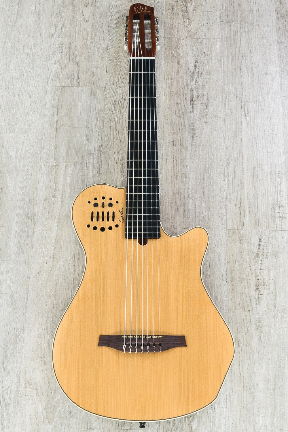 Godin Multiac Encore Grand Concert SA 7-String Acoustic-Electric Guitar with Gig Bag - Natural (B-STOCK)