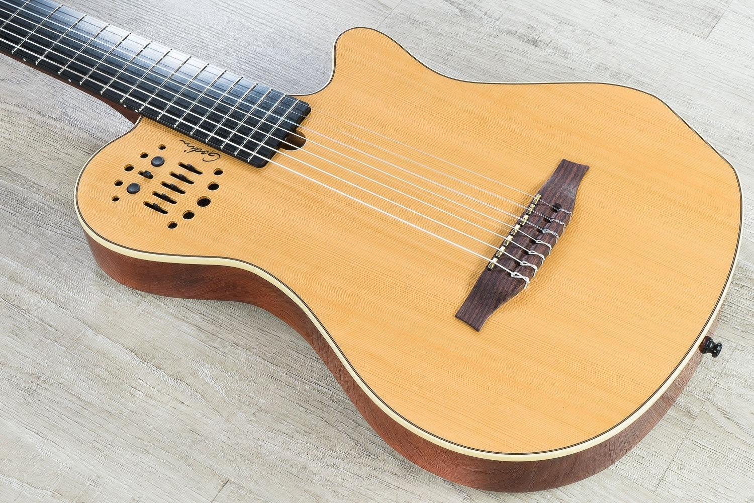 Godin Multiac Encore Grand Concert SA 7-String Acoustic-Electric Guitar with Gig Bag - Natural (B-STOCK)